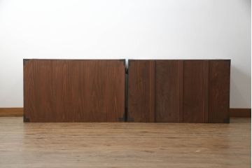 和製アンティーク　美品!!　前面欅(ケヤキ)材　 存在感のある金具が魅力的な会津箪笥ローボード(時代箪笥、和たんす、収納箪笥、衣装箪笥、引き出し、ローチェスト、テレビ台)(R-068358)