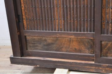 和製アンティーク　4.5尺　凛とした美しさが上品な和を演出してくれる近江水屋箪笥(四尺、五尺、食器棚、戸棚、収納棚、キャビネット、重ね箪笥)(R-068359)