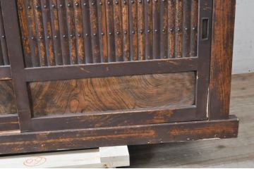 和製アンティーク　4.5尺　凛とした美しさが上品な和を演出してくれる近江水屋箪笥(四尺、五尺、食器棚、戸棚、収納棚、キャビネット、重ね箪笥)(R-068359)