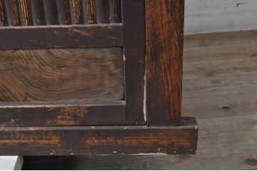和製アンティーク　4.5尺　凛とした美しさが上品な和を演出してくれる近江水屋箪笥(四尺、五尺、食器棚、戸棚、収納棚、キャビネット、重ね箪笥)(R-068359)