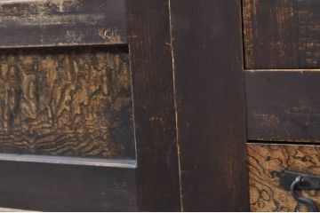 和製アンティーク　凛とした美しさが上品な和を演出してくれる4.5尺近江水屋箪笥サイドボード(四尺、五尺、食器棚、戸棚、収納棚、サイドキャビネット)(R-068360)