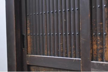 和製アンティーク　凛とした美しさが上品な和を演出してくれる4.5尺近江水屋箪笥サイドボード(四尺、五尺、食器棚、戸棚、収納棚、サイドキャビネット)(R-068360)
