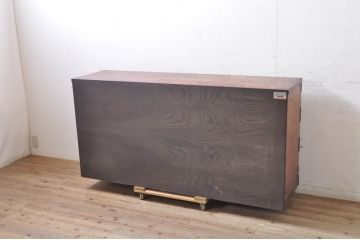 中古　岩谷堂箪笥　くっきりとした杢目が存在感を際立たせるサイドボード(チェスト、和たんす、整理箪笥、収納タンス)(R-068367)
