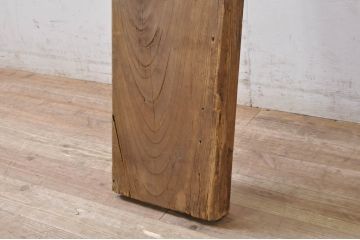 和製アンティーク　欅(ケヤキ)材　味のある風合いが魅力的な古材(一枚板、テーブル、展示台、陳列台、作業台、天板、材料、資材、DIY)(R-068368)