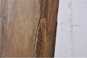 和製アンティーク　欅(ケヤキ)材　味のある風合いが魅力的な古材(一枚板、テーブル、展示台、陳列台、作業台、天板、材料、資材、DIY)(R-068368)