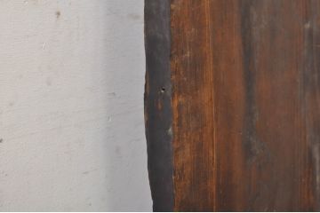 DIYTなどにおすすめ!　松材　味のある風合いが魅力的な古材(テーブル、展示台、陳列台、作業台、天板、材料、資材)(R-068370)