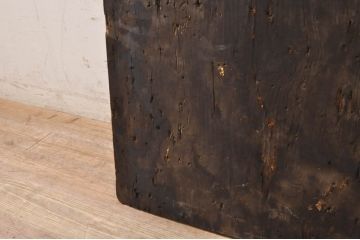 DIYTなどにおすすめ!　松材　味のある風合いが魅力的な古材(テーブル、展示台、陳列台、作業台、天板、材料、資材)(R-068370)