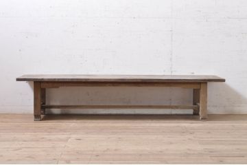 和製アンティーク　大正ロマン　素朴な質感が味わい深い長テーブル(ローテーブル、センターテーブル、座机)(R-068371)