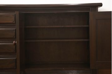 中古　美品　松本民芸家具　レア!洗練された佇まいのクリデンザサイドボード(クレデンザ、リビングボード、収納棚、引き出し、戸棚)(定価約100万円)(R-068374)