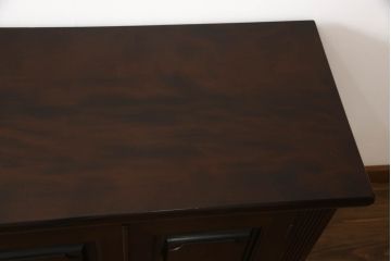中古　美品　松本民芸家具　レア!洗練された佇まいのクリデンザサイドボード(クレデンザ、リビングボード、収納棚、引き出し、戸棚)(定価約100万円)(R-068374)
