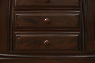 中古　美品　松本民芸家具　レア!洗練された佇まいのクリデンザサイドボード(クレデンザ、リビングボード、収納棚、引き出し、戸棚)(定価約100万円)(R-068374)