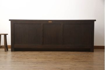 中古　美品　松本民芸家具　レア!洗練された佇まいのクリデンザサイドボード(クレデンザ、リビングボード、収納棚、引き出し、戸棚)(定価約100万円)(R-068374)