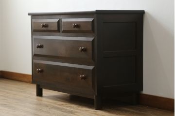 中古　美品　松本民芸家具　ドレッサーリメイク　シックな色合いが落ち着いた雰囲気を醸し出すサイドボード(サイドチェスト、ドレッシングチェスト、引き出し、テレビ台、テレビボード)(R-068376)