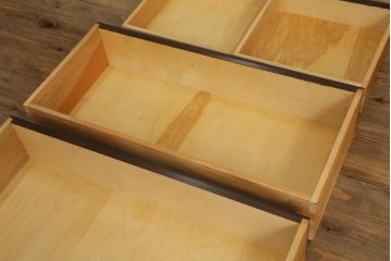 中古　美品　松本民芸家具　ドレッサーリメイク　シックな色合いが落ち着いた雰囲気を醸し出すサイドボード(サイドチェスト、ドレッシングチェスト、引き出し、テレビ台、テレビボード)(R-068376)