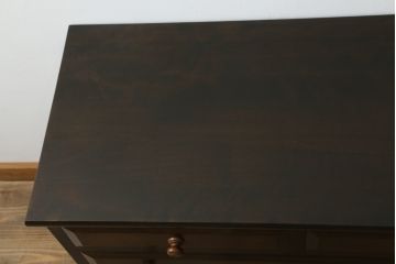 中古　美品　松本民芸家具　ドレッサーリメイク　シックな色合いが落ち着いた雰囲気を醸し出すサイドボード(サイドチェスト、ドレッシングチェスト、引き出し、テレビ台、テレビボード)(R-068376)