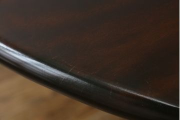 中古　美品　特大!!　特注　松本民芸家具　クラシカルな雰囲気が漂うE型ラウンドテーブル(ダイニングテーブル、丸テーブル、4人掛け)(R-068378)