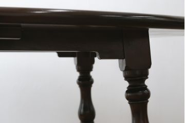 中古　美品　特大!!　特注　松本民芸家具　クラシカルな雰囲気が漂うE型ラウンドテーブル(ダイニングテーブル、丸テーブル、4人掛け)(R-068378)