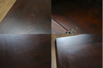 中古　絶版品　北海道民芸家具　風格漂う両袖ライティングビューロー　(R-068379)