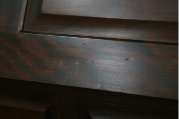 中古　絶版品　北海道民芸家具　風格漂う両袖ライティングビューロー　(R-068379)