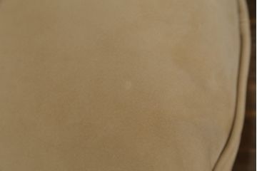 中古　美品　arflex(アルフレックス)　GRAN(グラン)　サイドテーブル付き　レーザーとファブリックの組み合わせがお洒落なクッション付きシステムソファ(本革、カウチソファ、コーナーソファ、ラウンドソファ、アームソファ)(R-068386)