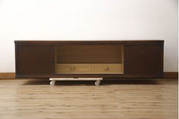 中古　美品　国産　上品な雰囲気を醸し出す民芸箪笥ローボード(テレビ台、テレビボード、収納棚)(R-068399)