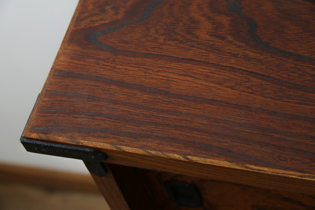 和製ヴィンテージ　岩谷堂箪笥　力強い杢目が上質な和を演出する飾り棚　(R-068405)