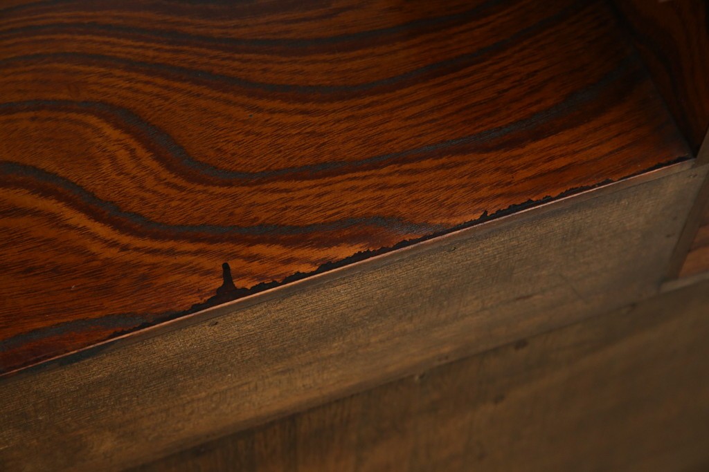 和製ヴィンテージ　岩谷堂箪笥　力強い杢目が上質な和を演出する飾り棚　(R-068405)