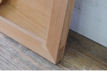 アンティーク建具　松の木と風情ある風景の彫刻が美しい両面彫刻欄間2枚セット(明り取り、明かり取り)(R-068411)