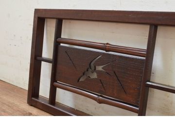 アンティーク建具　落ち着いた和の空間を演出する透かし彫り欄間2枚セット(明り取り、明かり取り)(R-068419)