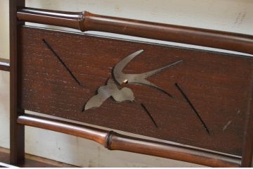 アンティーク建具　落ち着いた和の空間を演出する透かし彫り欄間2枚セット(明り取り、明かり取り)(R-068419)