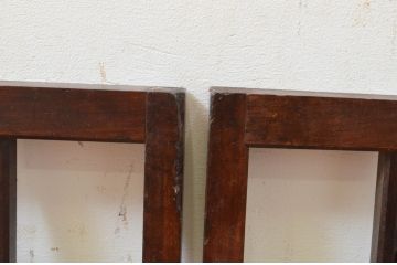 アンティーク建具　落ち着いた和の空間を演出する透かし彫り欄間2枚セット(明り取り、明かり取り)(R-068419)