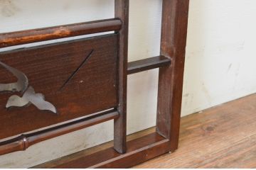アンティーク建具　落ち着いた和の空間を演出する透かし彫り欄間2枚セット(明り取り、明かり取り)(R-068419)