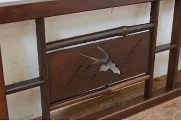 アンティーク建具　落ち着いた和の空間を演出する透かし彫り欄間2枚セット(明り取り、明かり取り)(R-068419)