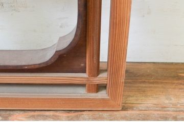 アンティーク建具　井波彫刻　鶴が羽ばたく繊細な彫刻が美しい両面彫刻欄間1枚(明り取り、明かり取り)(R-068420)