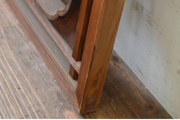 アンティーク建具　井波彫刻　鶴が羽ばたく繊細な彫刻が美しい両面彫刻欄間1枚(明り取り、明かり取り)(R-068420)