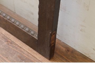 アンティーク建具　レトロな雰囲気が魅力のガラス窓2枚セット(両開き窓、ガラス戸、ガラス扉)(R-068423)