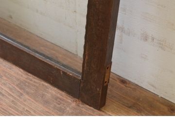 アンティーク建具　レトロな雰囲気が魅力のガラス窓2枚セット(両開き窓、ガラス戸、ガラス扉)(R-068423)