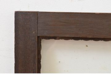アンティーク建具　レトロな雰囲気が魅力のガラス窓2枚セット(両開き窓、ガラス戸、ガラス扉)(R-068424)