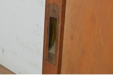 アンティーク建具　檜(ヒノキ)枠と杉材のナチュラルな雰囲気の板戸窓2枚セット(引き戸)(R-068432)