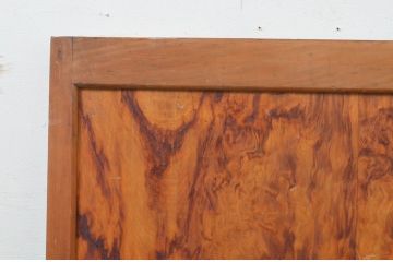 アンティーク建具　秋田杉　杢目が美しい!古い木味が魅力のFIX板戸窓1枚(嵌め殺し、フィックス)(R-068433)
