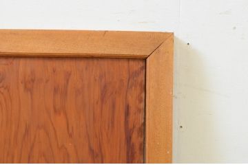 アンティーク建具　秋田杉　杢目が美しい!古い木味が魅力のFIX板戸窓1枚(嵌め殺し、フィックス)(R-068436)