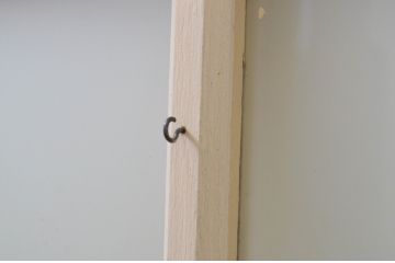アンティーク建具　ペイント仕上げ限定　昭和レトロ　インテリアに取り入れやすいシンプルなデザインのペイントガラス窓2枚セット(引き戸、ガラス戸)(R-068439)
