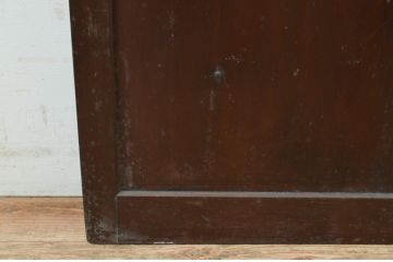 アンティーク建具　風情ある佇まいが魅力的な格子戸1枚(引き戸、玄関戸)(R-068442)