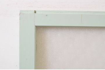 アンティーク建具　ペイント仕上げ限定　レトロな空間作りにおすすめなペイントダイヤガラス戸1枚(引き戸)(R-068444)