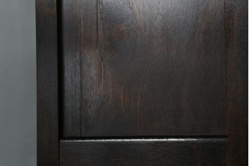 中古　美品!!　松本民芸家具　シックなデザインが魅力のF型食器棚(カップボード、キャビネット、収納棚、戸棚、飾り棚)(定価約105万円)(R-068448)