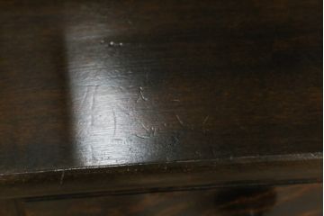 中古　美品!!　松本民芸家具　シックなデザインが魅力のF型食器棚(カップボード、キャビネット、収納棚、戸棚、飾り棚)(定価約105万円)(R-068448)
