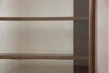 中古　ナラ材　タイルの装飾が素敵な懐かしい雰囲気のGケース(ガラスケース、カウンター、ショーケース、ディスプレイケース、コレクションケース、キャビネット、飾り棚、陳列棚、店舗什器)(R-068453)