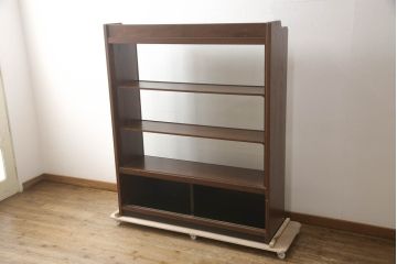 中古　ナラ材　タイルの装飾が素敵な懐かしい雰囲気のGケース(ガラスケース、カウンター、ショーケース、ディスプレイケース、コレクションケース、キャビネット、飾り棚、陳列棚、店舗什器)(R-068453)