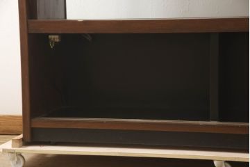 中古　ナラ材　タイルの装飾が素敵な懐かしい雰囲気のGケース(ガラスケース、カウンター、ショーケース、ディスプレイケース、コレクションケース、キャビネット、飾り棚、陳列棚、店舗什器)(R-068453)
