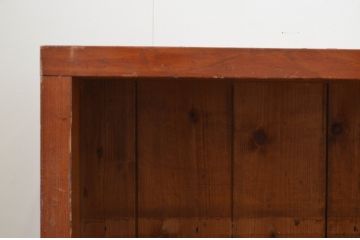 和製アンティーク　シンプルなデザインがお部屋に取り入れやすい飾り棚(収納棚、本棚、オープンラック、ディスプレイラック、店舗什器)(R-068477)